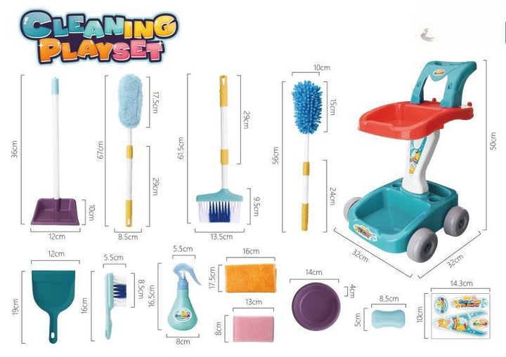 Little Helper's Cleaning Trolley Set