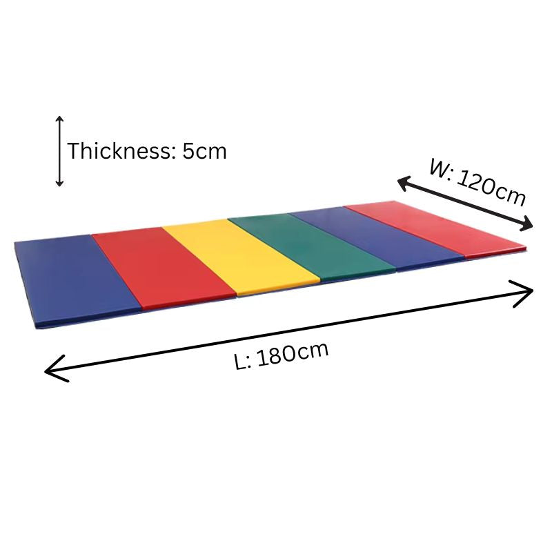 Multi Colour TriFold Kid's Gymnastic Mat