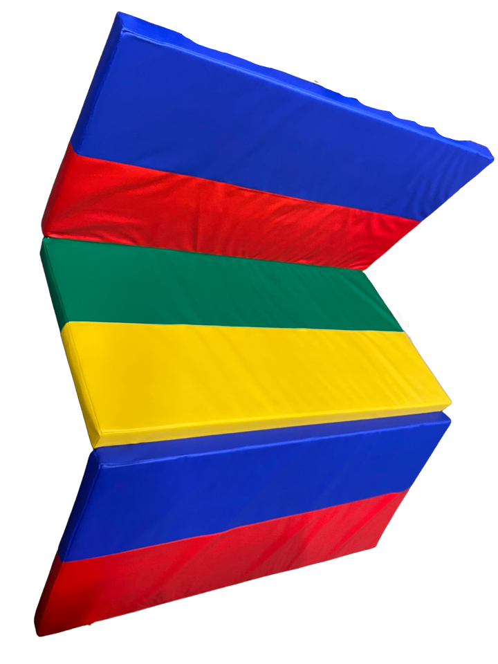 Multi Colour TriFold Kid's Gymnastic Mat