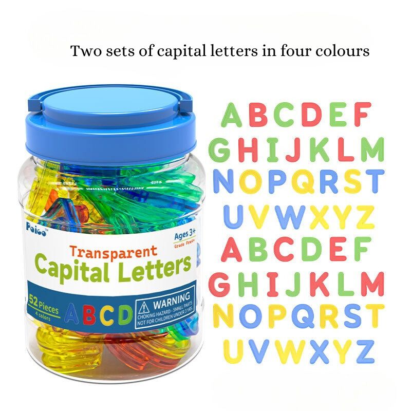 Transparent Uppercase Letters 52pc