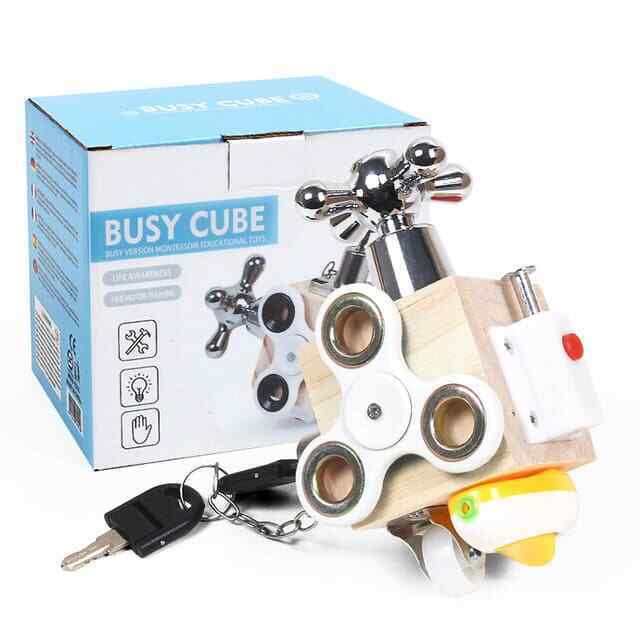 Montessori Busy Board Fidget Cube
