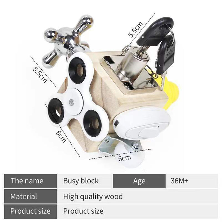 Montessori Busy Board Fidget Cube