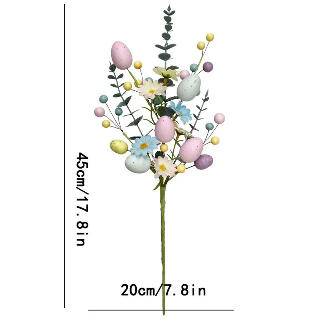 Easter Egg Flower Pick Stem Daisy Berry Festival Branch