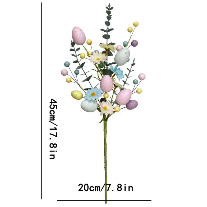 Easter Egg Flower Pick Stem Daisy Berry Festival Branch