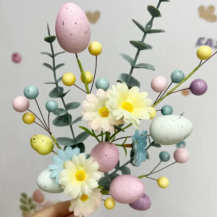 Easter Egg Flower Pick Stem Daisy Berry Festival Branch