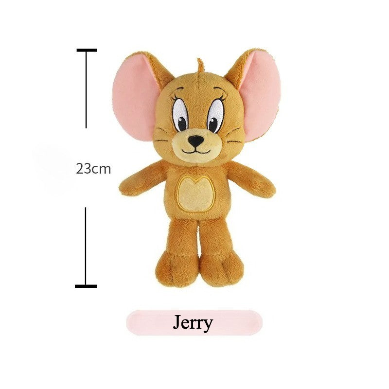 Soft Stuffed Cartoon Cat & Mouse Dolls for Kids