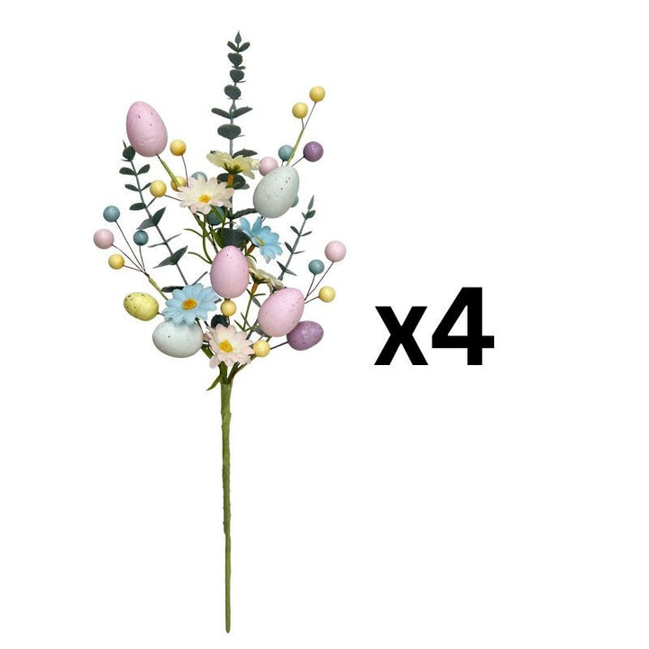 Easter Egg Flower Pick Stem Daisy Berry Festival Branch