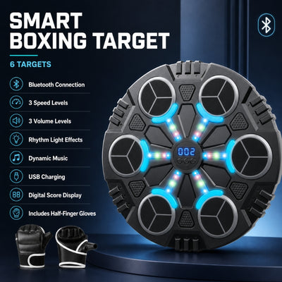 Smart Boxing Target Pad with Bluetooth Music, Lights & Scoring