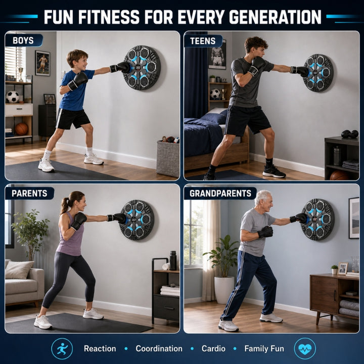 Smart Boxing Target Pad with Bluetooth Music, Lights &amp; Scoring