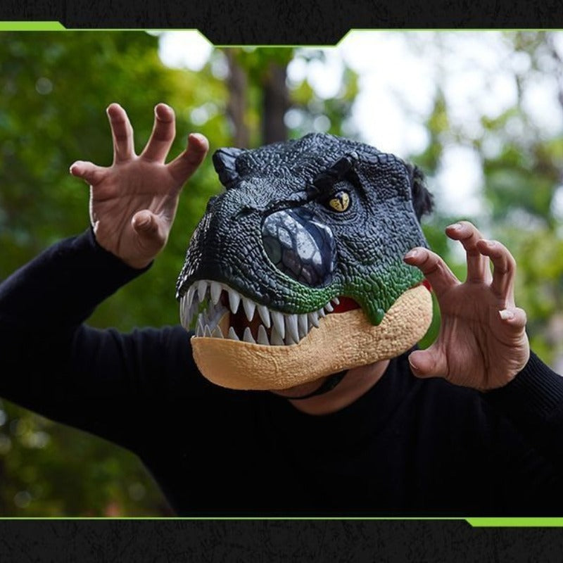 Kids Dinosaur Mask with Sound &amp; Lights – Realistic T-Rex Role Play Costume