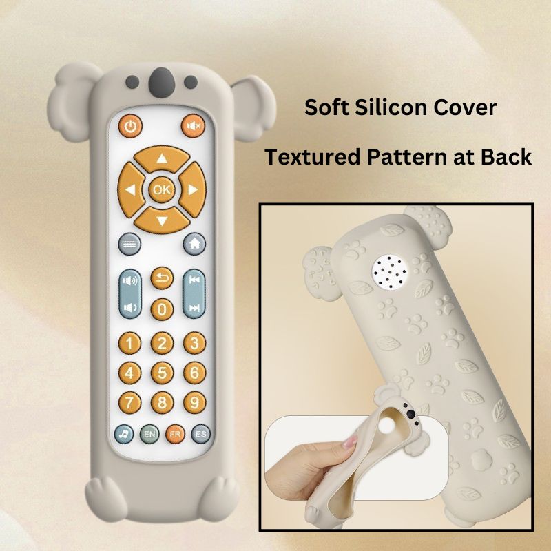 Toy Remote Control with Silicone Koala Case, Sound Effects, and Multilingual Settings