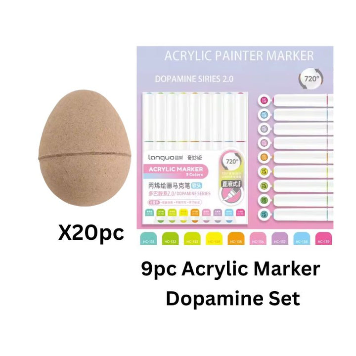 DIY Paintable & Fillable Easter Craft Eggs 20Pc