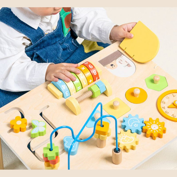 Multi Activity Play Table – Wooden Learning Toy (3 Styles)