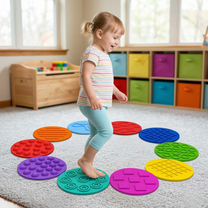 Sensory Tactile Mat Set 25cm 10PC