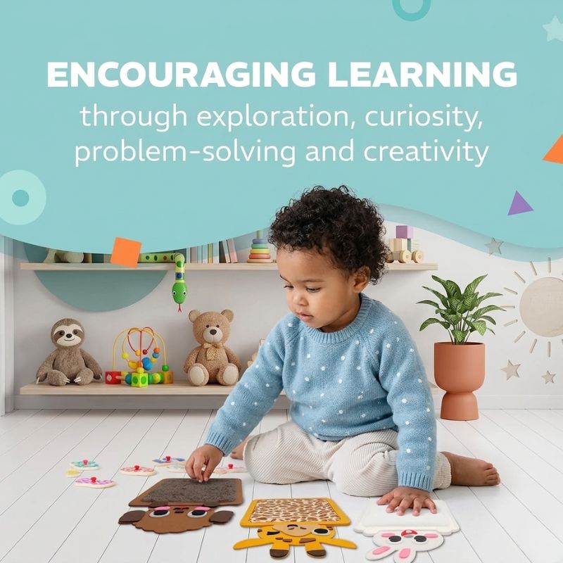 Animal Texture Sensory Pads – Tactile Touch & Feel Play Set (8 Designs)