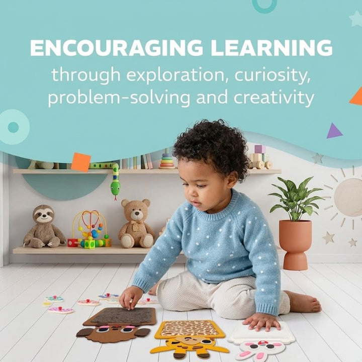 Animal Texture Sensory Pads – Tactile Touch & Feel Play Set (8 Designs)