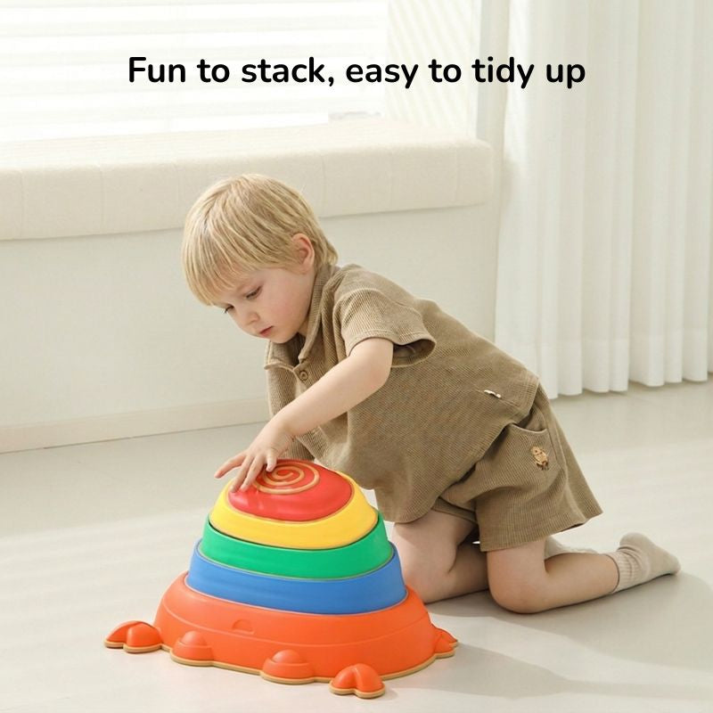 Kids Balance Stepping Stones Set – Sensory Texture Steppers (Crab &amp; Classic Designs)