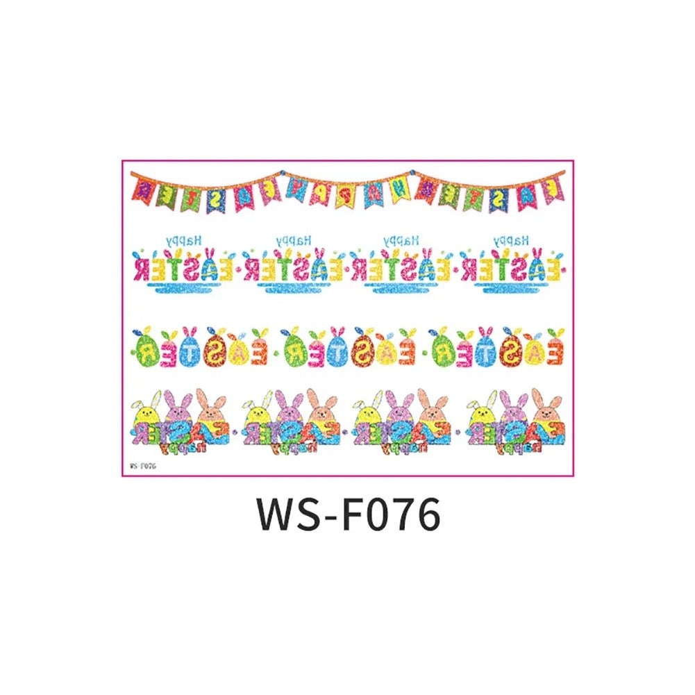 Easter Decorative Temporary Tattoo Sticker Pack – 16 Designs