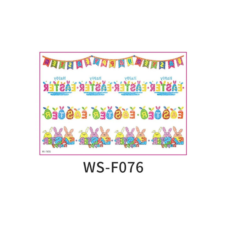 Easter Decorative Temporary Tattoo Sticker Pack – 16 Designs