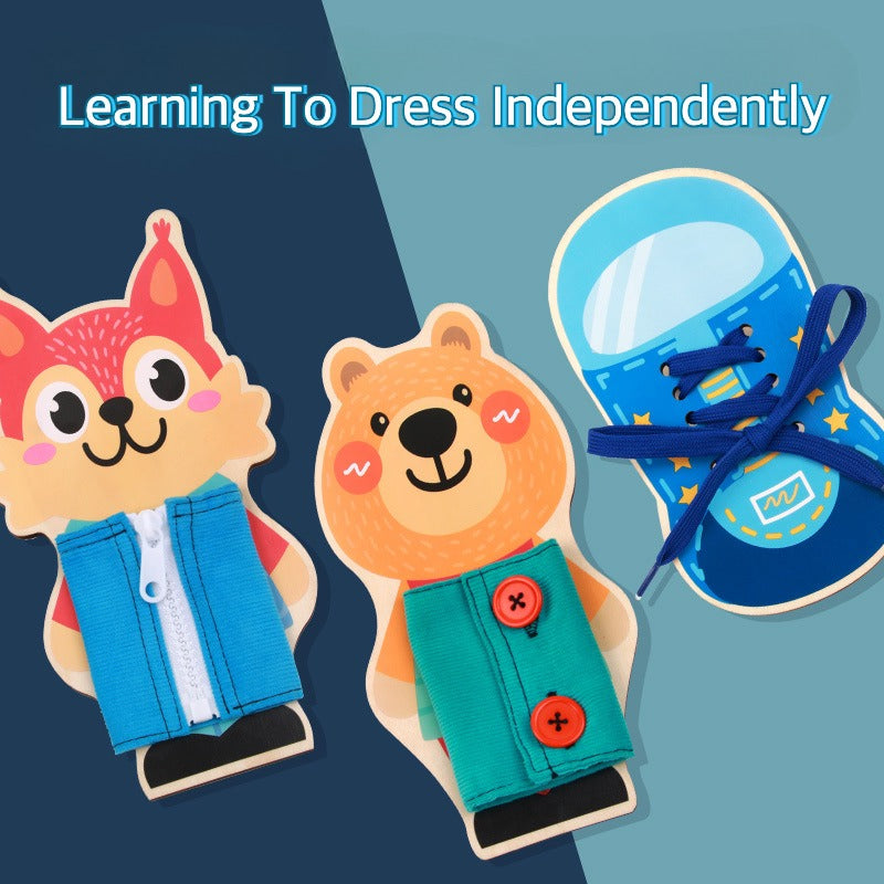 Montessori Learn To Dress Independently Skill Boards Set of