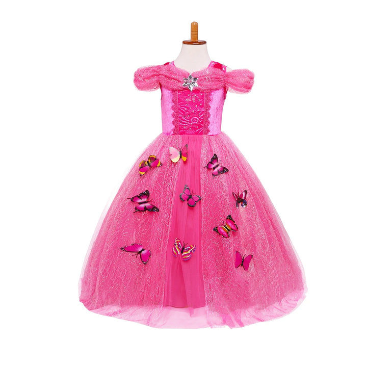 Girls Pink Princess Dress Up Costume Set – Fairy Tale Birthday Party Cosplay Outfit for Kids