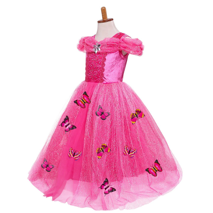 Girls Pink Princess Dress Up Costume Set – Fairy Tale Birthday Party Cosplay Outfit for Kids