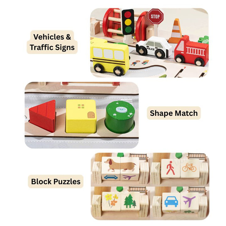 Multi Activity Play Table – Wooden Learning Toy (3 Styles)