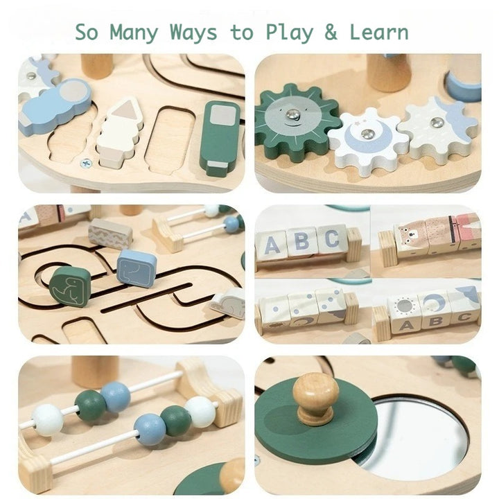 Multi Activity Play Table – Wooden Learning Toy (3 Styles)