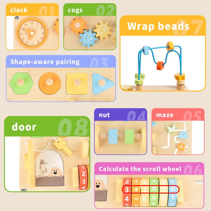 Multi Activity Play Table – Wooden Learning Toy (3 Styles)