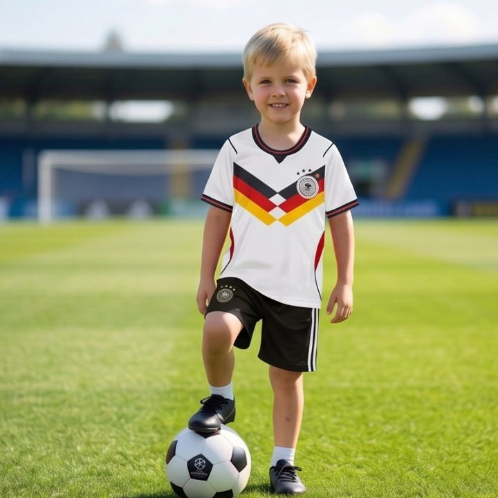 Customisable Kids World Cup Soccer Jersey &amp; Shorts Set