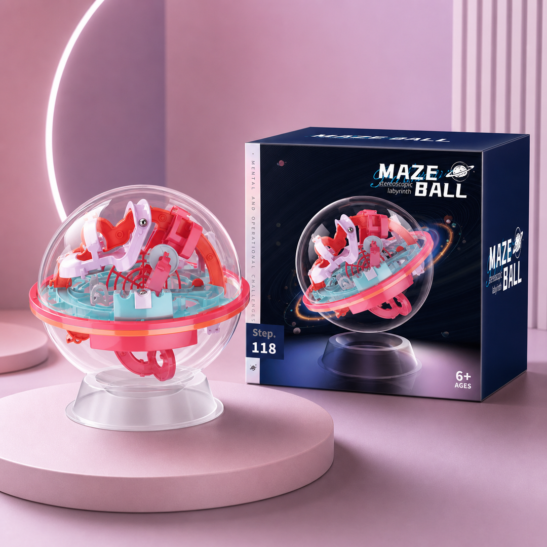 3D Maze Ball Puzzle – Handheld Balance Brain Teaser Toy