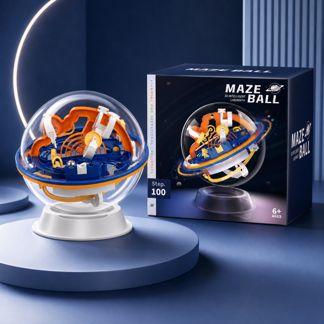 3D Maze Ball Puzzle – Handheld Balance Brain Teaser Toy