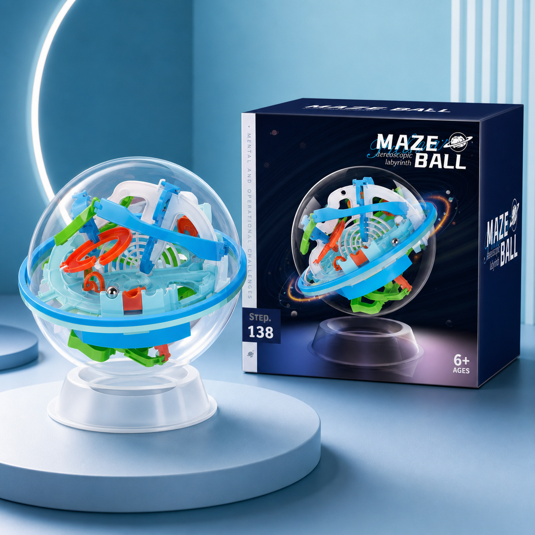 3D Maze Ball Puzzle – Handheld Balance Brain Teaser Toy