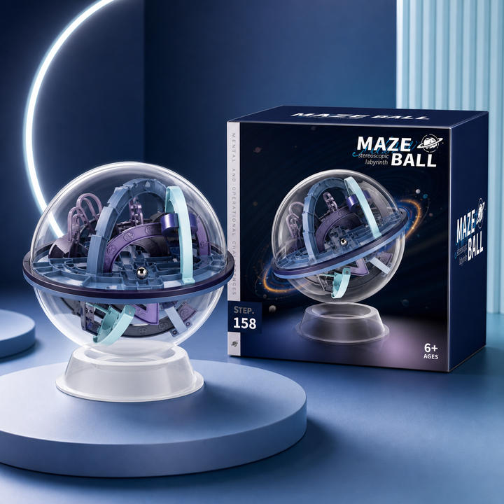 3D Maze Ball Puzzle – Handheld Balance Brain Teaser Toy