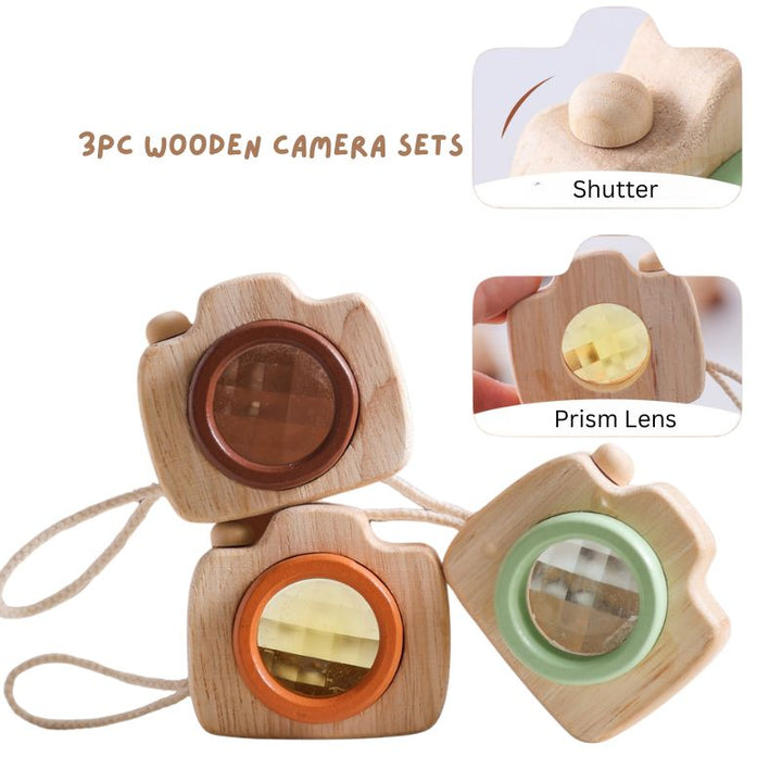 Wooden Mini Camera with Prism Lens