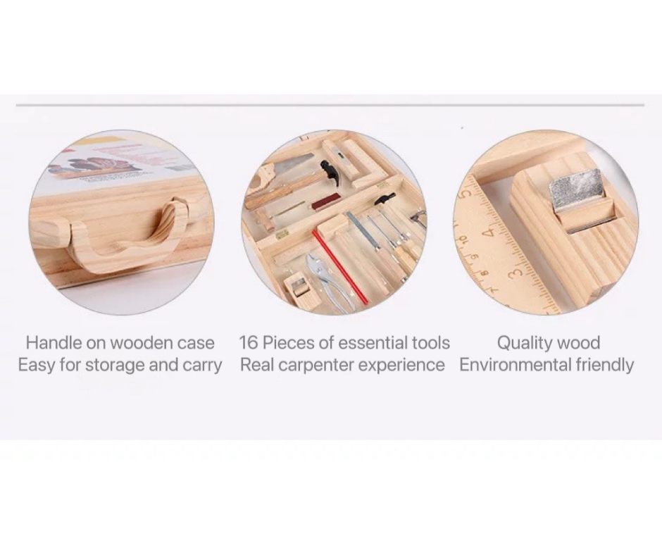 Junior Carpentry Maintenance Box Craftsman Toolbox 16 Pcs