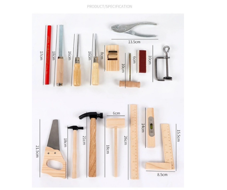 Junior Carpentry Maintenance Box Craftsman Toolbox 16 Pcs