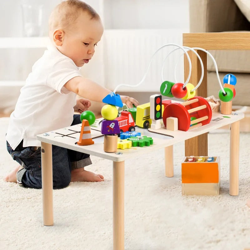 Multi Activity Play Table – Wooden Learning Toy (3 Styles)
