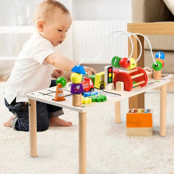 Multi Activity Play Table – Wooden Learning Toy (3 Styles)