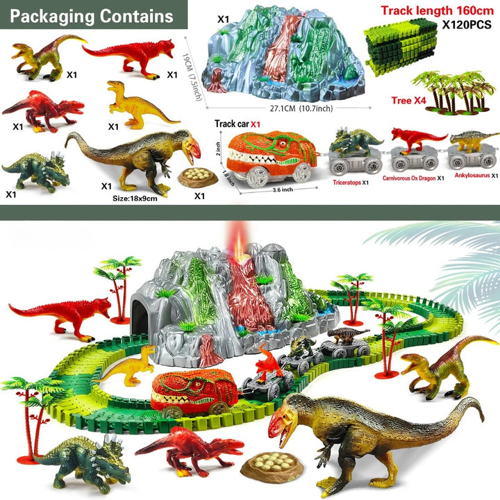 Dinosaur Train Track Set with Volcano Mist, Lights & Sound