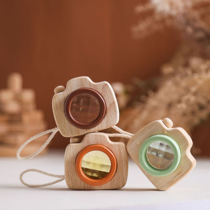 Wooden Mini Camera with Prism Lens