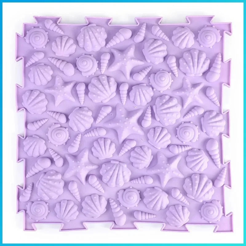 Interlocking Foot Reflexology Sensory Play Tiles Acupressure Board Set 6Pc