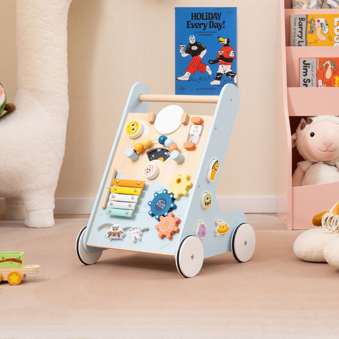 Baby Toddler Wooden Activity Walker Pusher