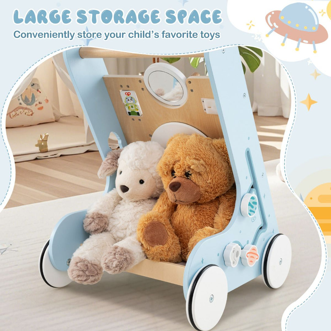 Baby Toddler Wooden Activity Walker Pusher