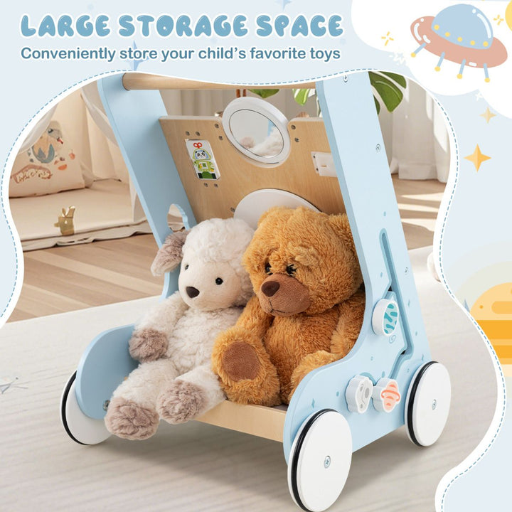 Baby Toddler Wooden Activity Walker Pusher