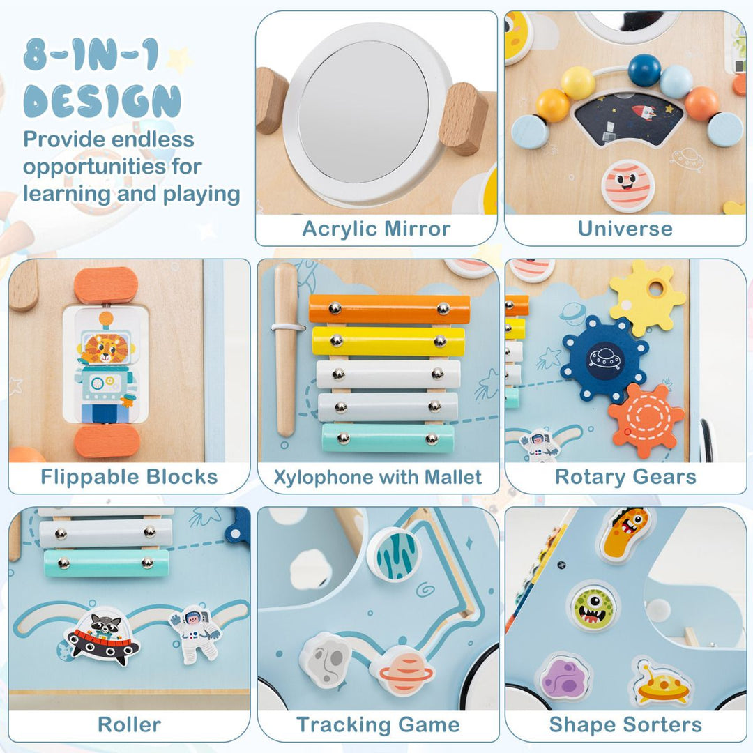 Baby Toddler Wooden Activity Walker Pusher