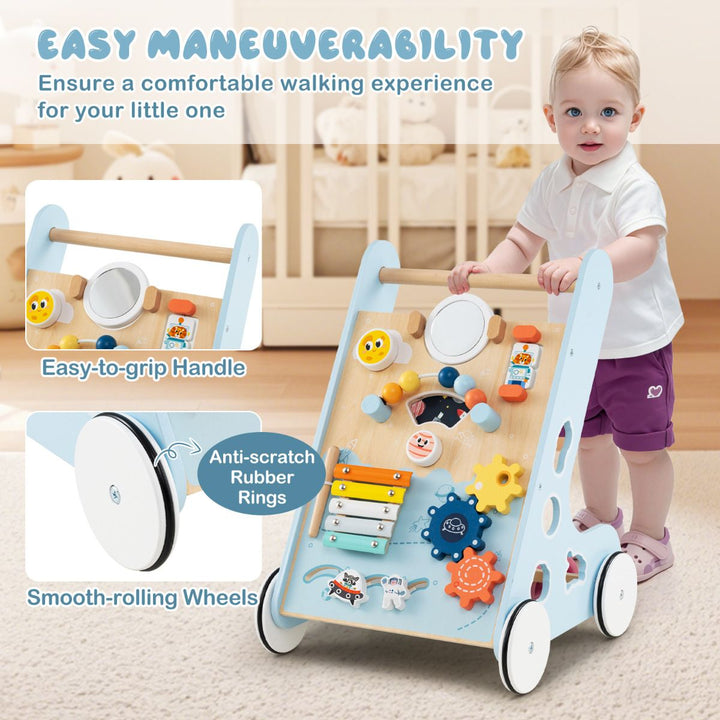 Baby Toddler Wooden Activity Walker Pusher
