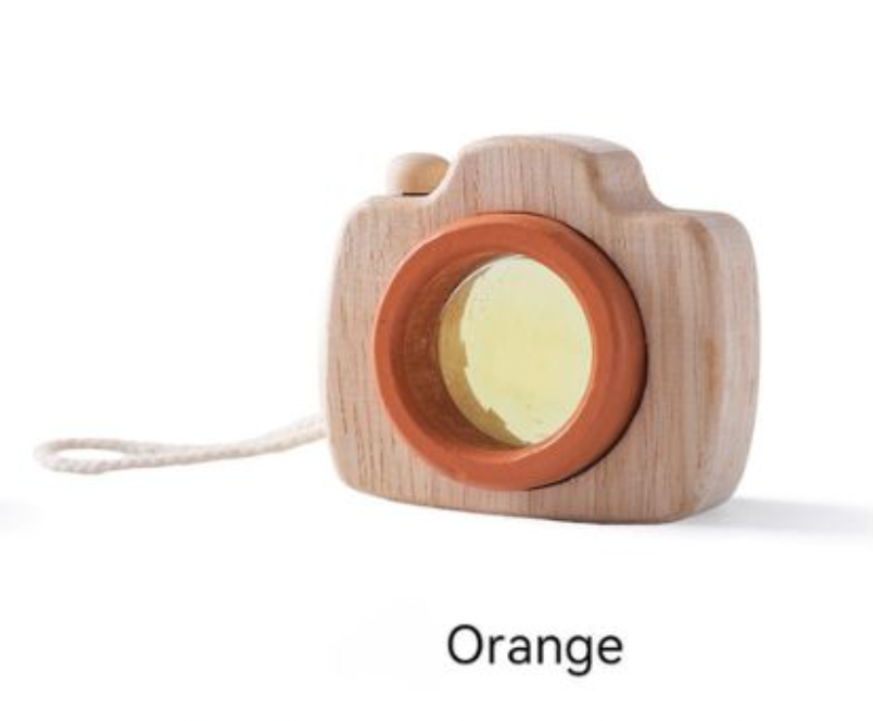 Wooden Mini Camera with Prism Lens