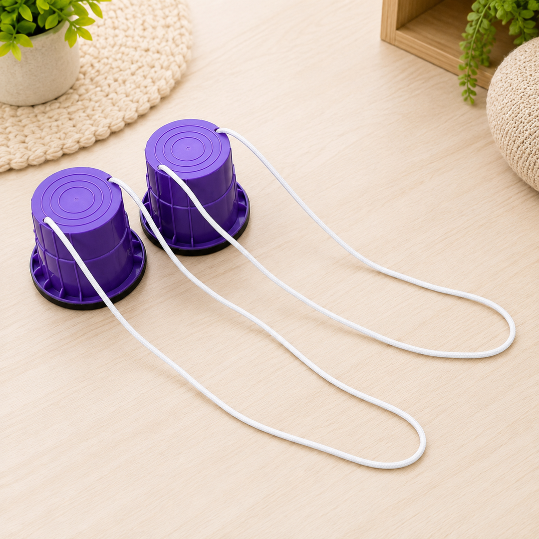 Kids Balance Stepping Buckets – Colourful Anti-Slip Coordination Stilts Set