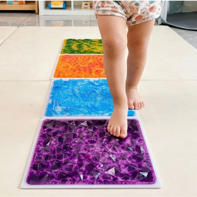 3D Liquid Sensory Floor Tiles – Kids Tactile Play Mat Set (30cm)